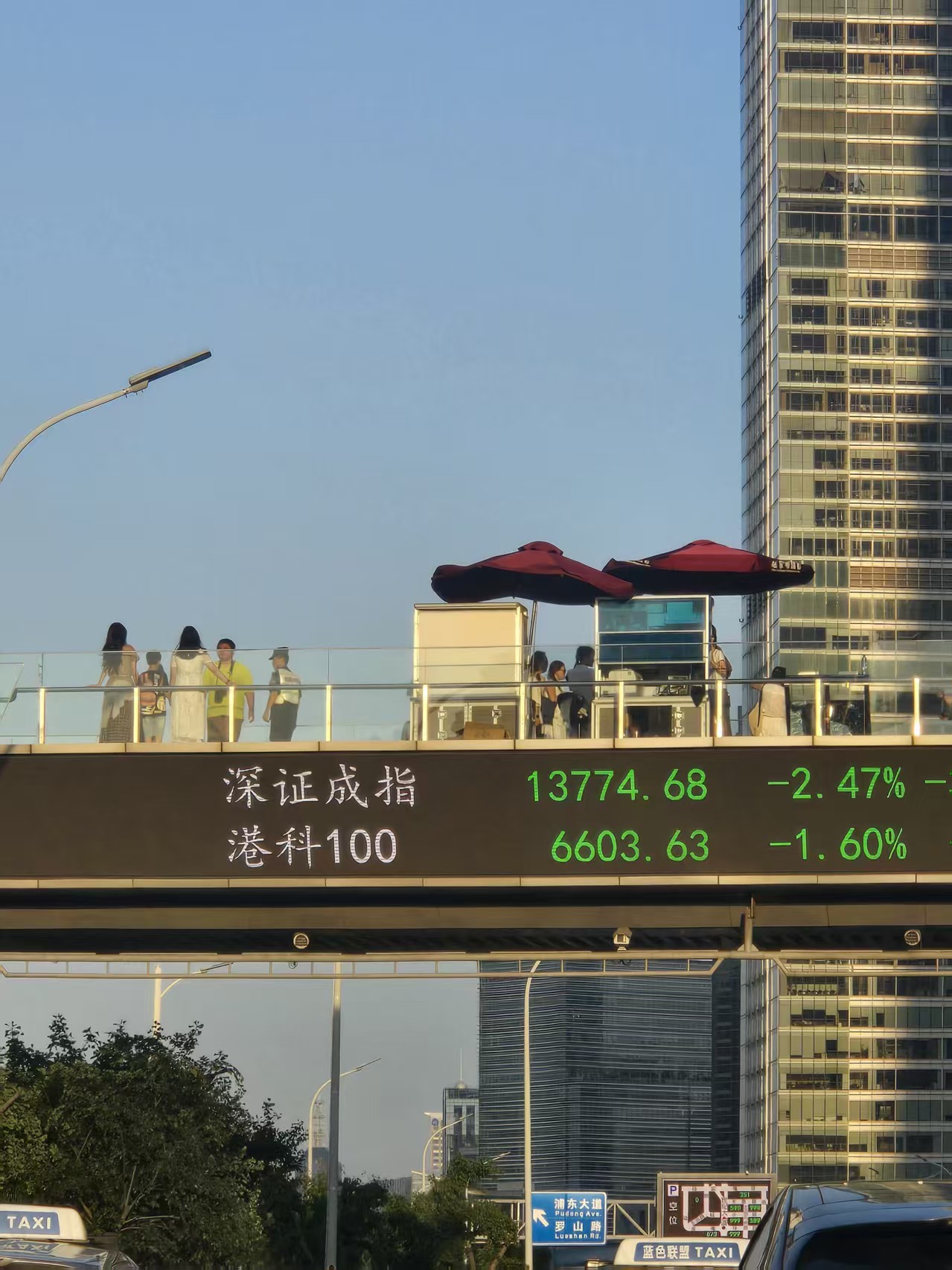 A股半日缩量2306亿 上海你这样真的好吗？这人行天桥上放点美好的不行吗？ 