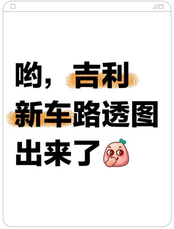 吉利新车路透图，估计不少人遇到了吧
在网上刷到的，外观上我是看不出什么花来的，不