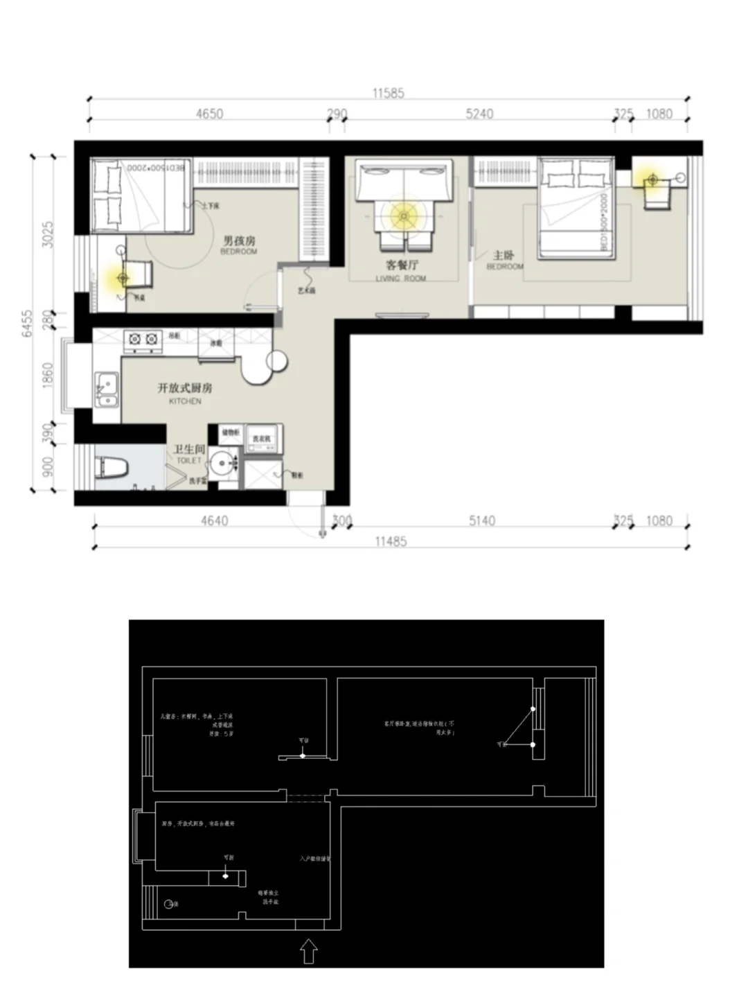 户型设计/小户型两居室平面方案优化