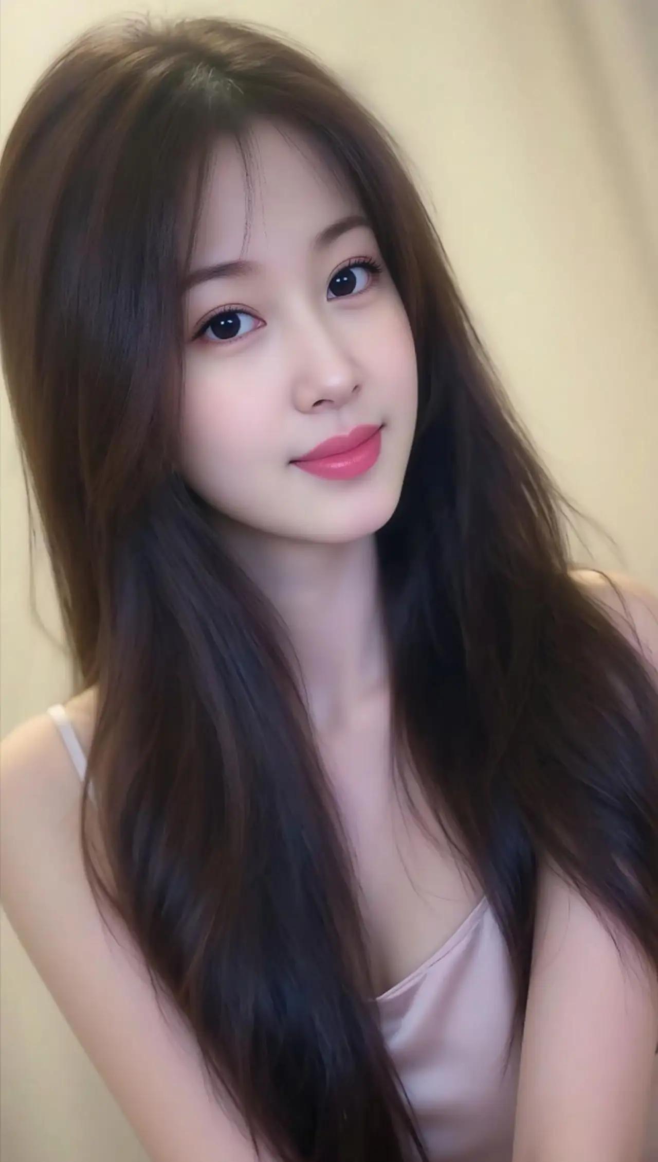 甜美少女风，粉嫩妆容，温柔微笑🍀💝🍎