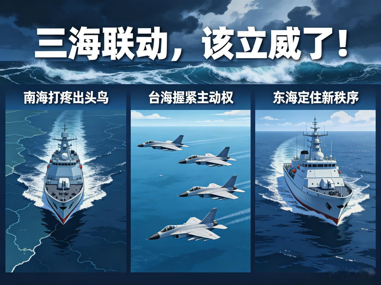 三海联动，该立威了！南海打疼出头鸟，台海握紧主动权，东海定住新秩序！

提起“海