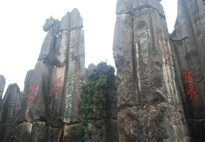 【石林】石林地处滇东高原腹地，位于石林彝族自治县境内，距省会昆明市70余公里，面