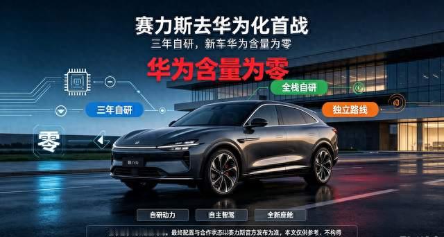 赛力斯“去华为化”首战：三年自研，新车华为含量为零