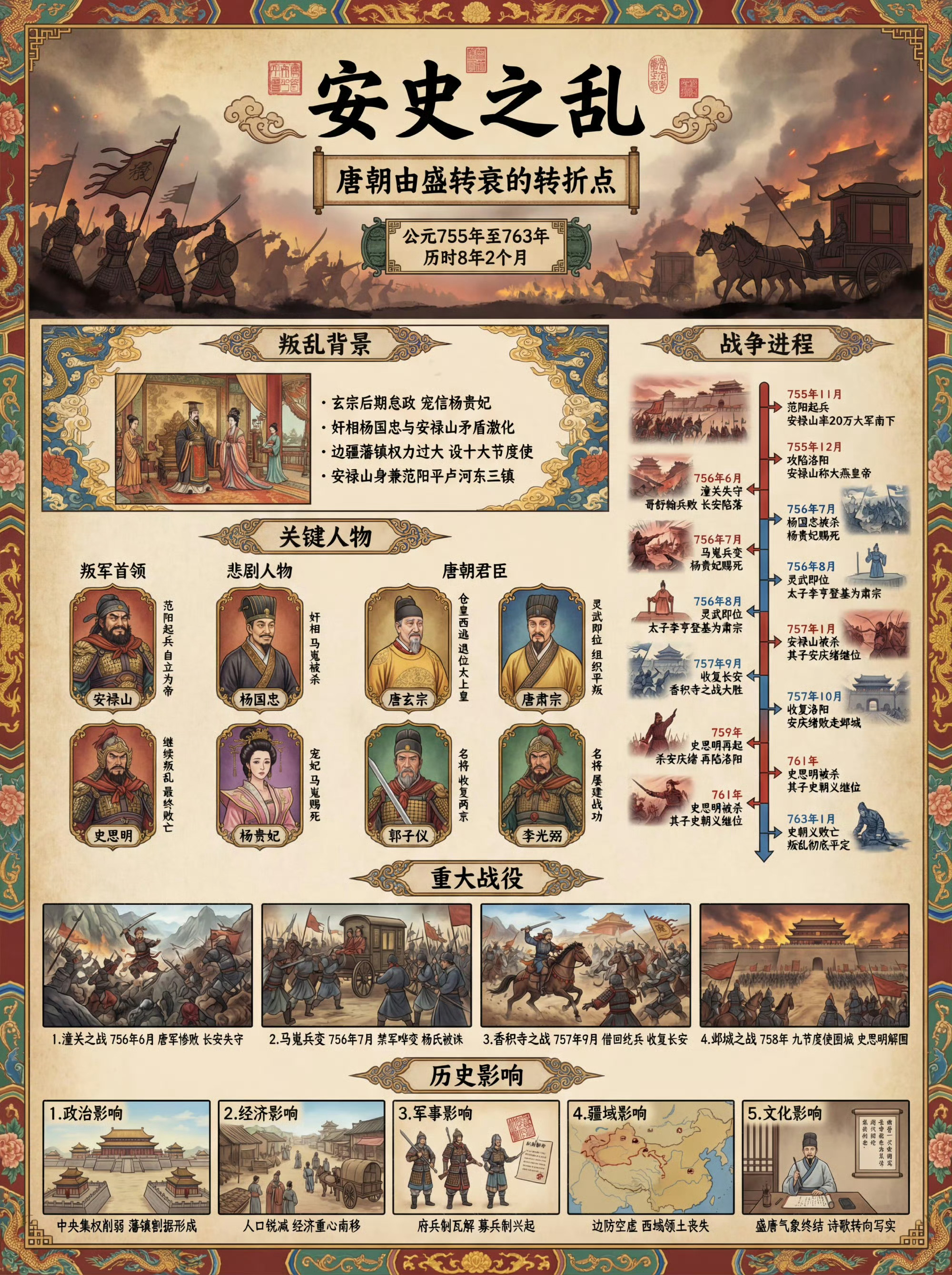 一组图看懂唐代安史之乱！！！ 