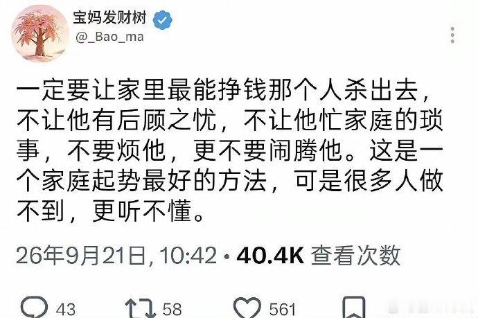 这个宝妈才是人间清醒，可是很多人不懂，类似军舰打仗还要兼顾海港后勤，那怎么可能赢