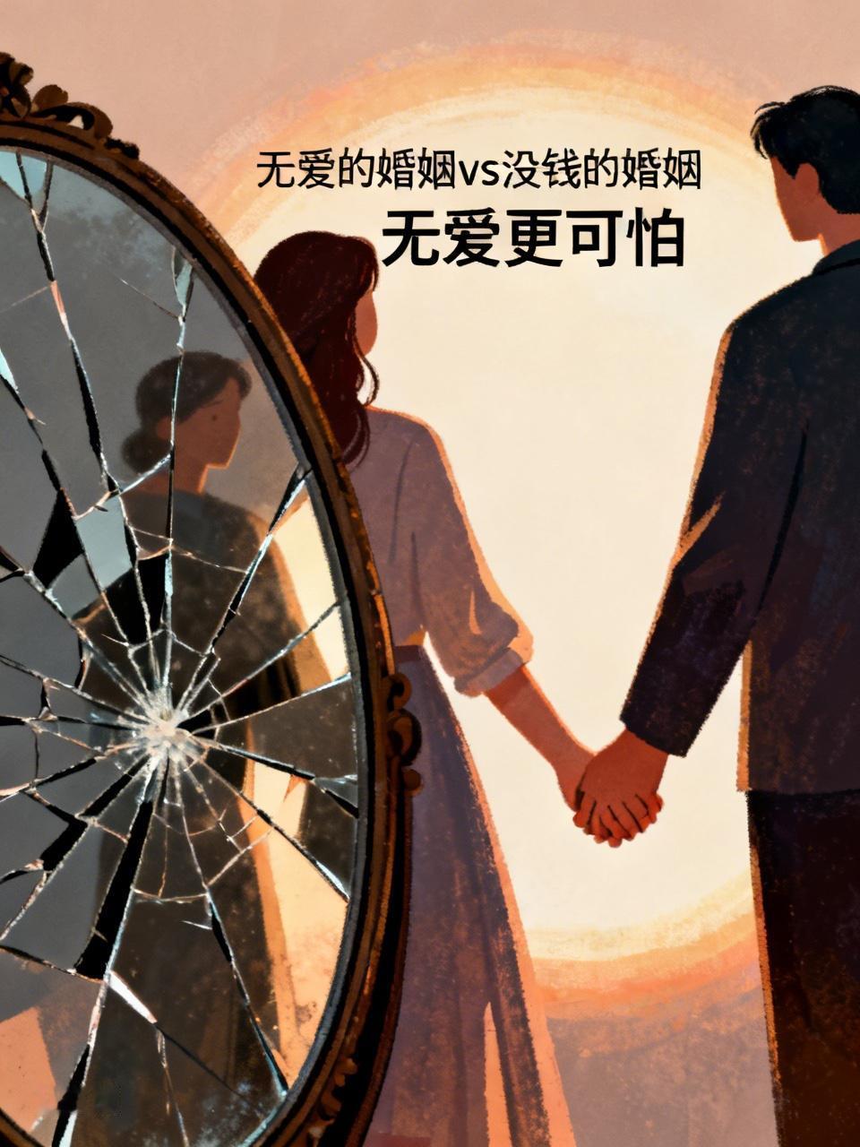 无爱的婚姻和没钱的婚姻哪个更痛苦？我觉得无爱更可怕。
当夫妻间无爱、无沟通、无亲