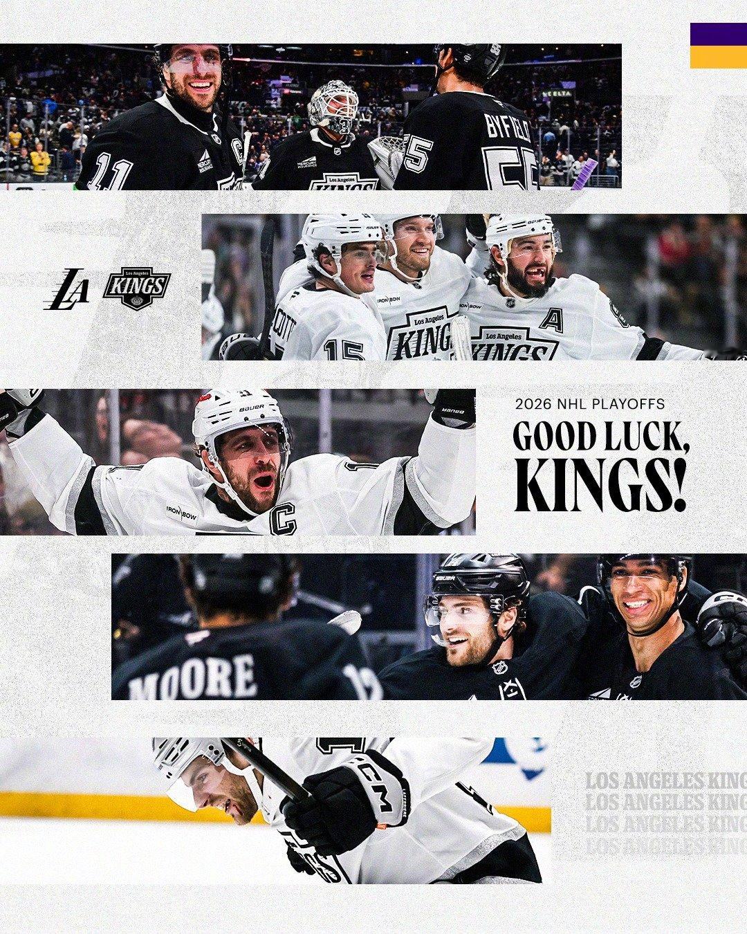 ㊗️同样将征战季后赛的同城兄弟NHL洛杉矶国王队一切顺利！🖤🤍NHL零距离 