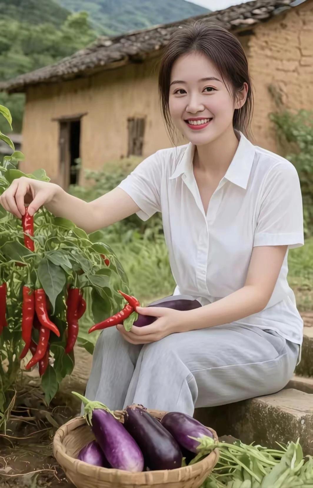 辣椒茄子家常菜，
深受大众所喜爱。
又好种植又好卖，
绿色食品受青睐。