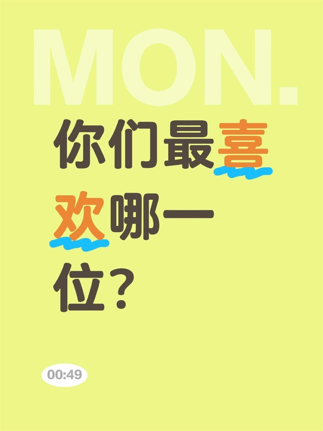 我评论了 的作品： 你们最喜欢哪一位？