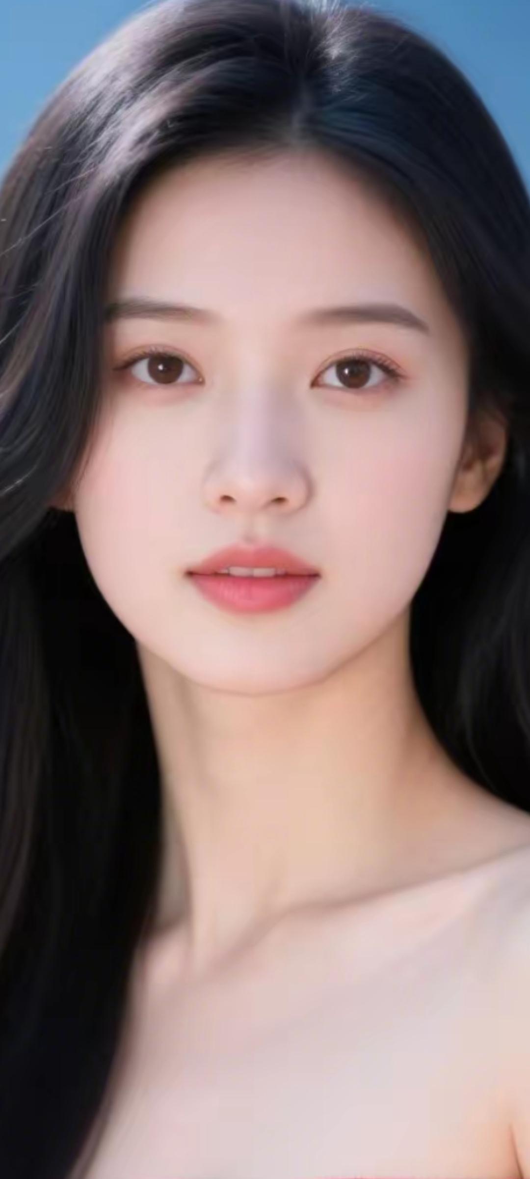 温柔甜美的少女，清澈的眼神，如梦似幻的氛围。