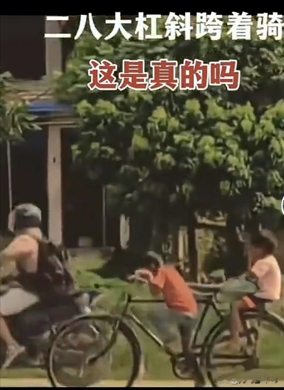 有专家说这样骑车是假的，电脑合成的。而我说我小时候就这样骑过