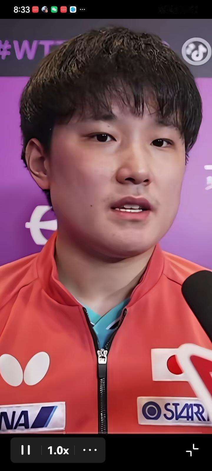 澳门冠军赛张本智和兄妹双双晋级8强，张本智和3一0林德11一3，11一6，11一