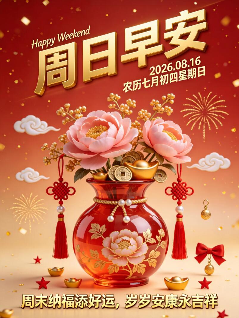 2026.8.16周日早安祝福图片壁纸拿图吱一声噢～ 