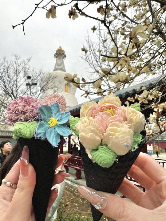在沈阳！！海棠花冰淇淋真的太美了啊啊啊啊阿