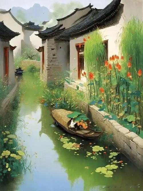 《夏日》
——明·李穑
乔木当轩送薄凉，
却思逃暑在池塘。
个中只欠纤纤手，
调