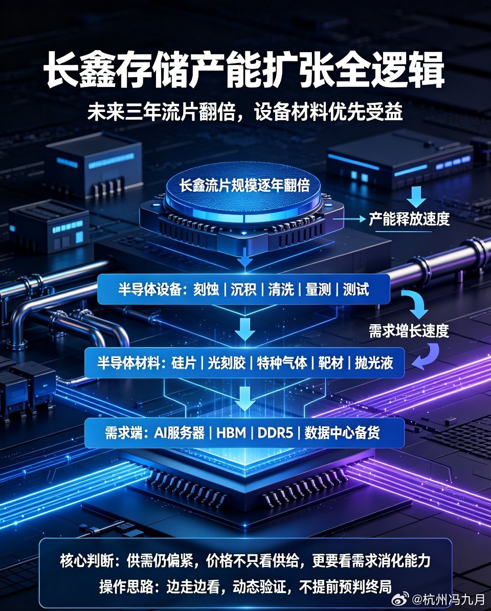 长鑫存储产能扩张全逻辑深度分析市场目前形成一致产业预期：未来整整三年时间里，长鑫