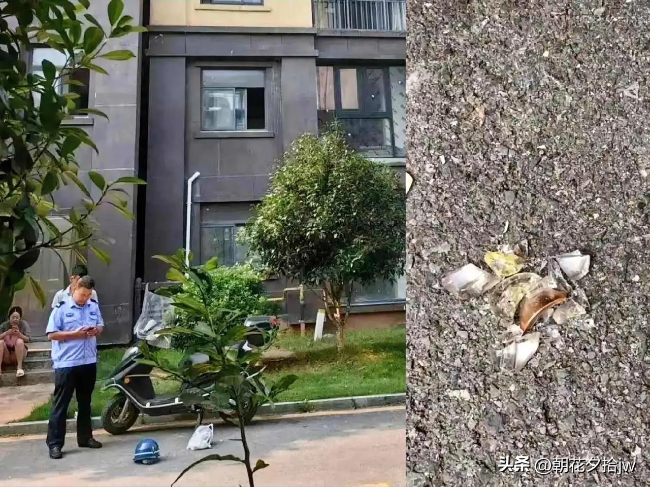 DNA真是破案神 器！

原来发生高空抛物，砸到人了，警 察来了转一圈，看看地，