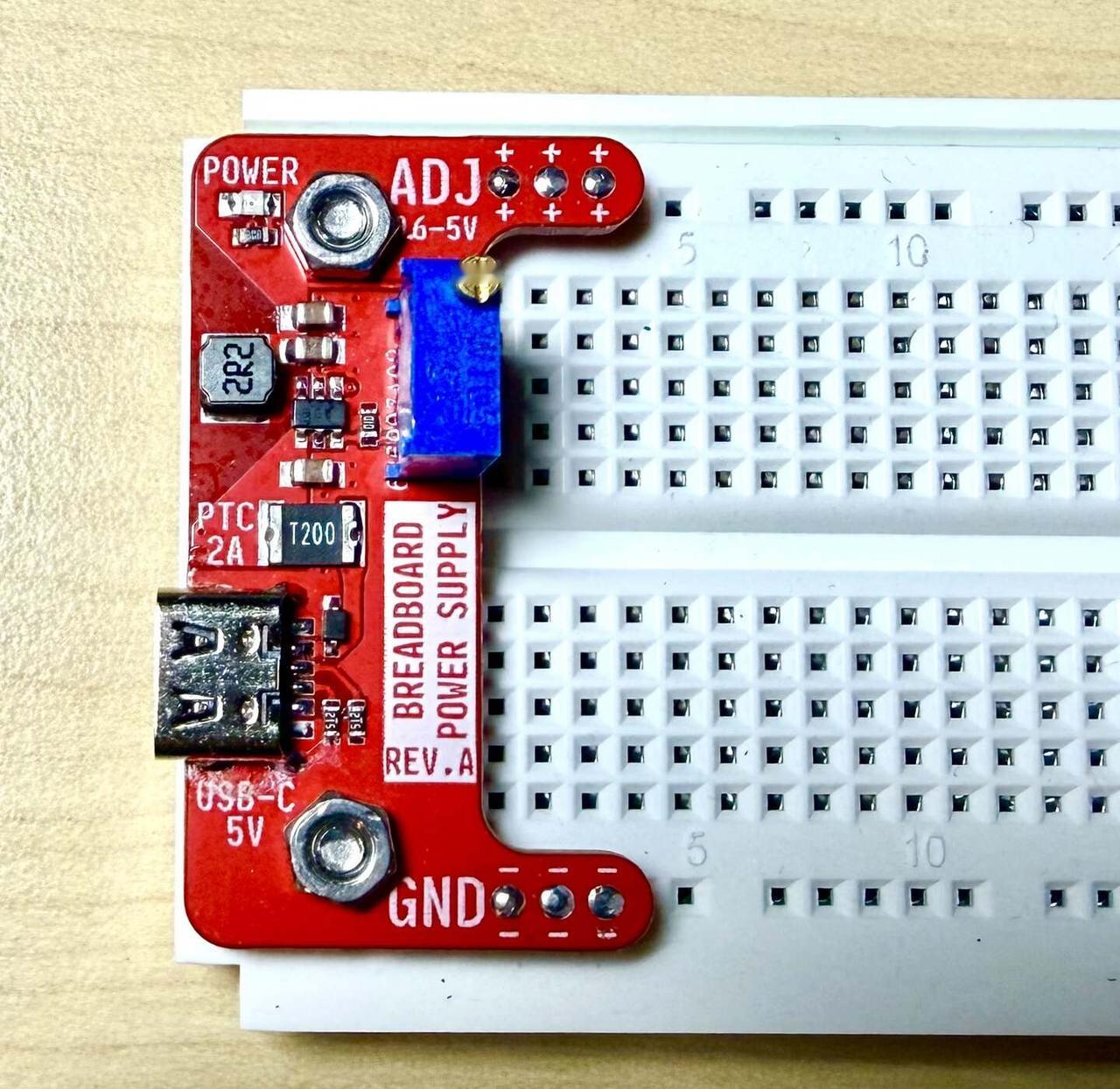 ⚡️2A面包板可调降压电源 - TLV62569
USB Type-C 5V输入