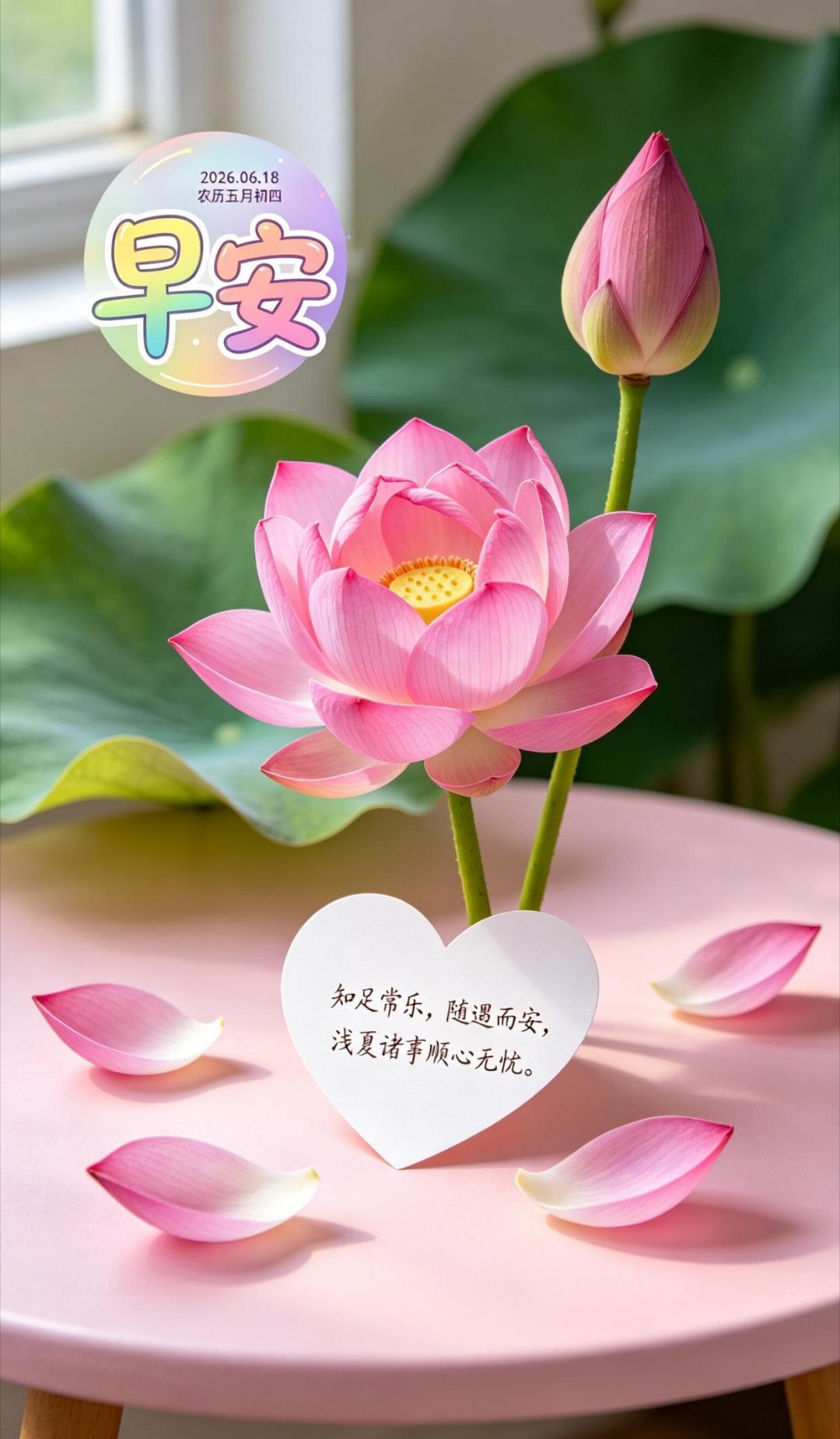 早安 晨光微亮，万事清爽。放下昨日烦忧，从容奔赴新的一天，心有暖意，前路自会顺畅