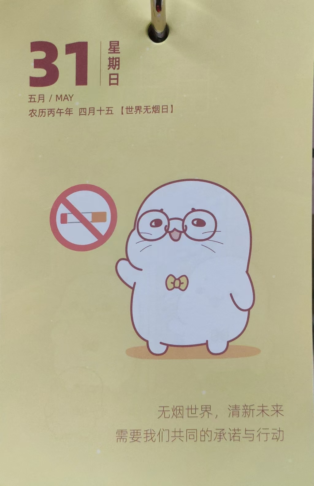 世界无烟日 清新世界，从我做起。 