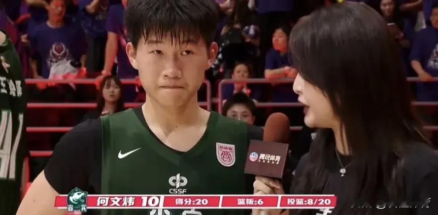 在耐高总决赛上，表现完全不输王洪泽的宏远青训小将何文祎，真的可惜了，上不了一队，