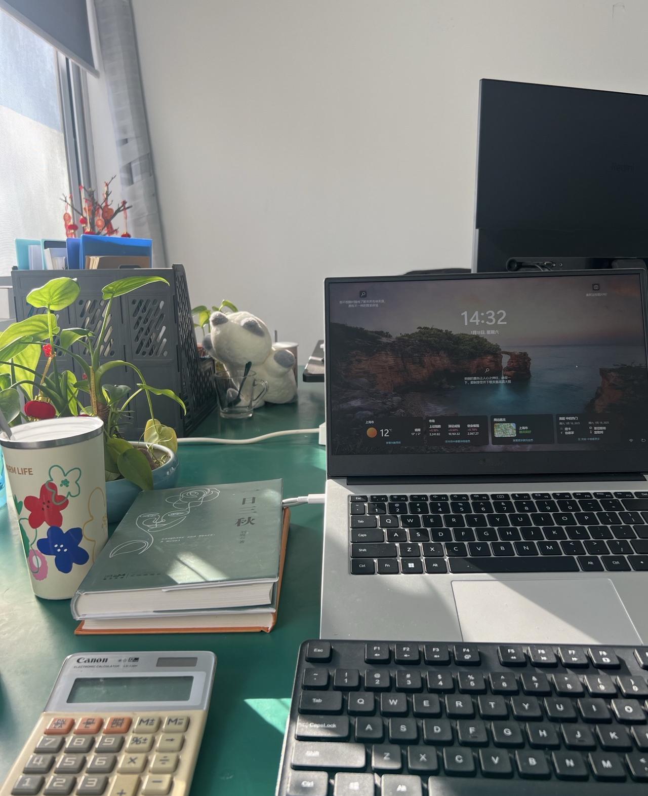 午后的阳光透过窗玻璃洒进来，冬天的一点点暖意都会让人懒洋洋的。看向阳光的时候抬手