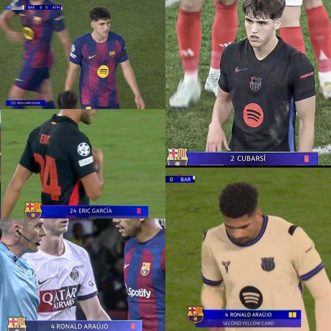 过去十个赛季，欧冠联赛中拿红牌最多的球队是巴萨，拿了12张！最近三个赛季拿牌情况