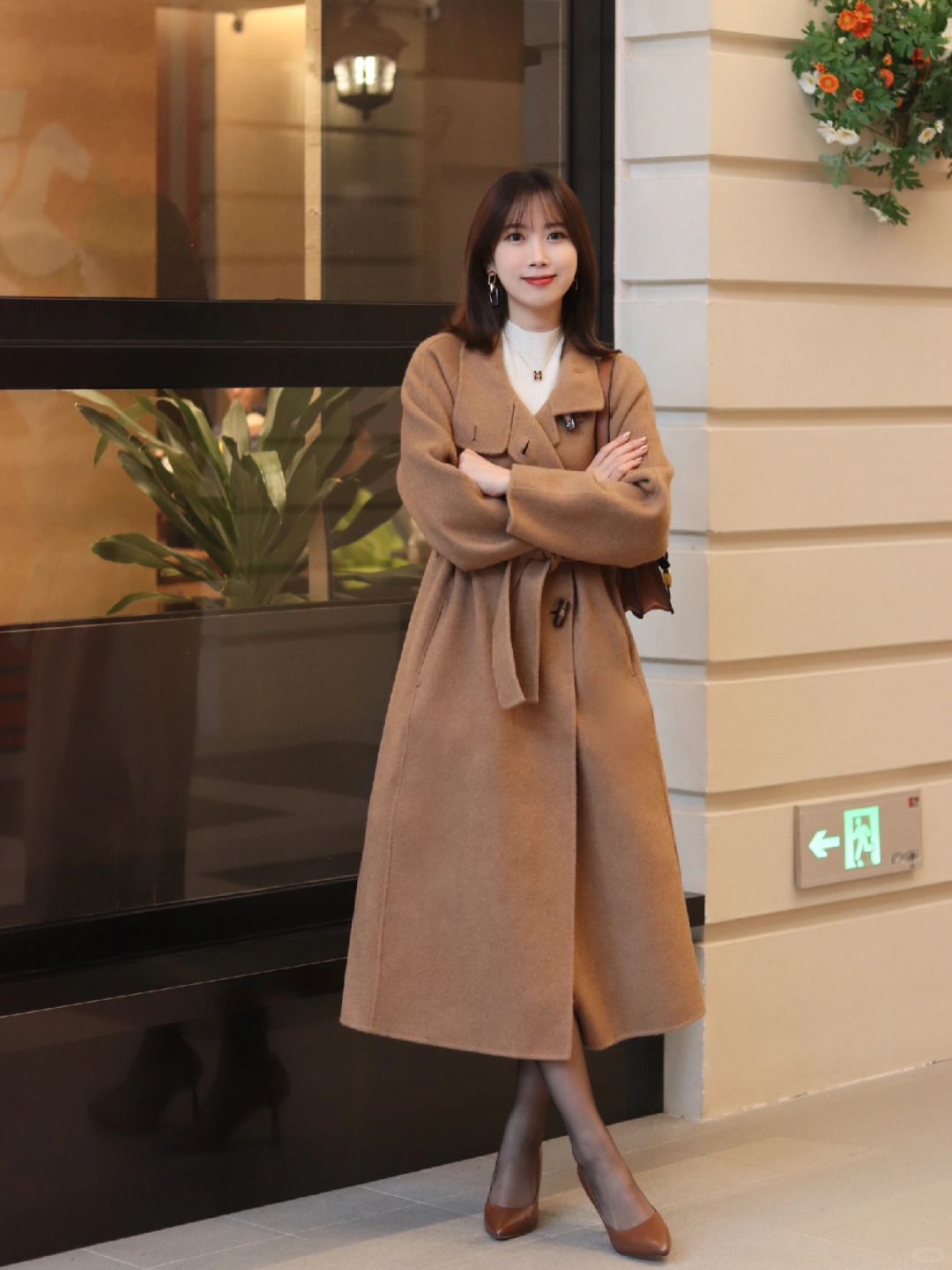 冬日穿驼色大衣好温柔🧥