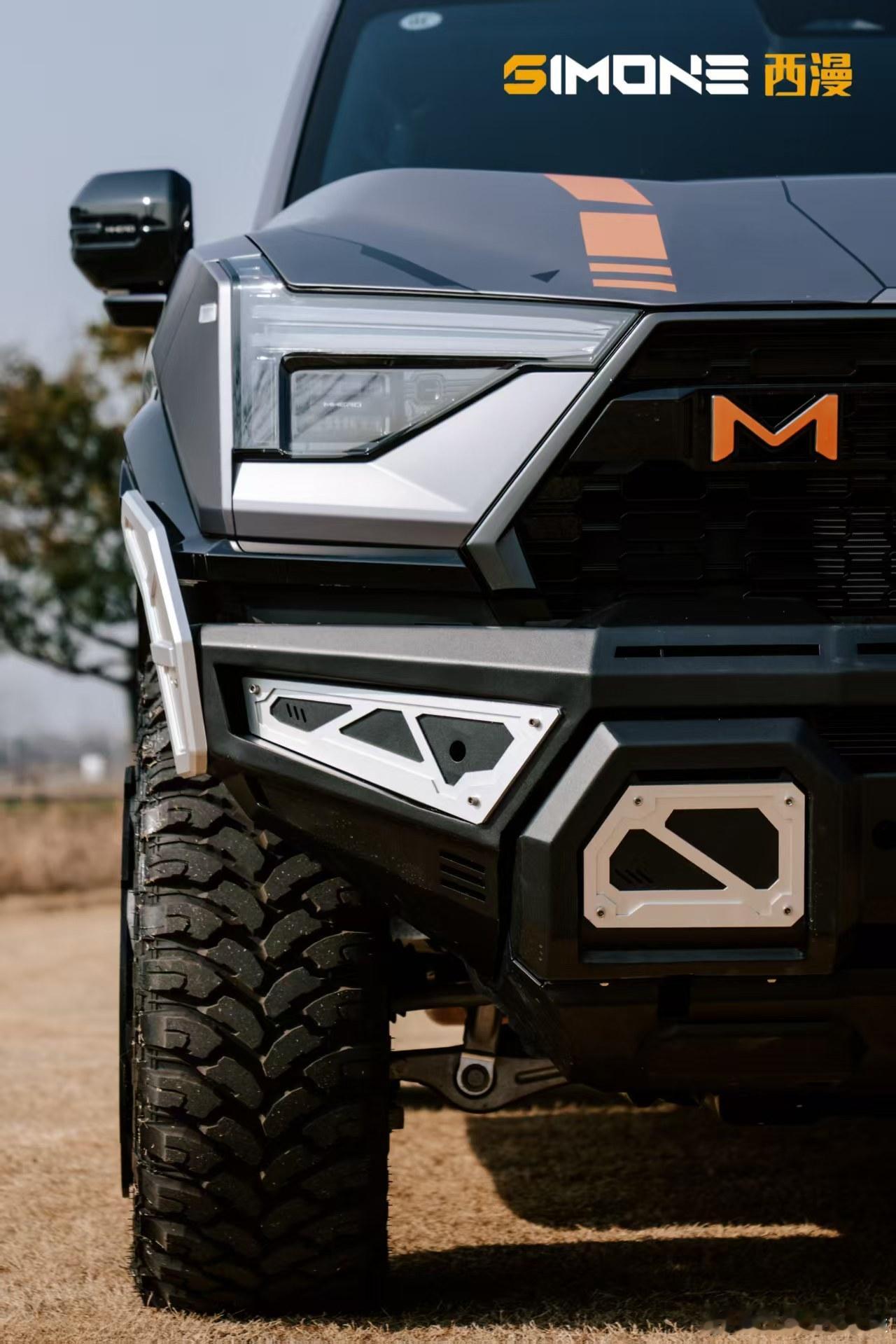 车造X猛士M817 西漫火星套件量产版对原车外观的机甲风格进行深化设计锰钢+铝合