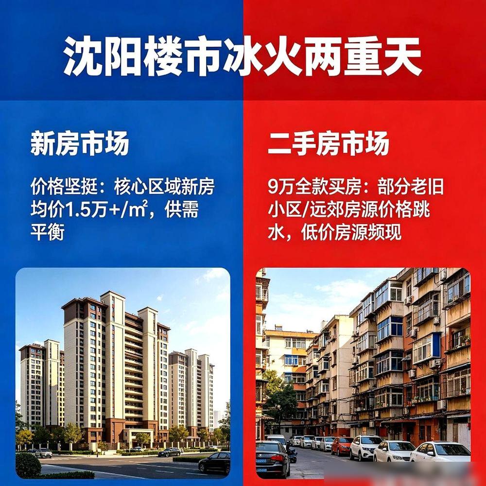 冰火两重天！沈阳楼市彻底撕裂。

那边有人掏空家底凑了9万块，就为了全款拿下皇姑