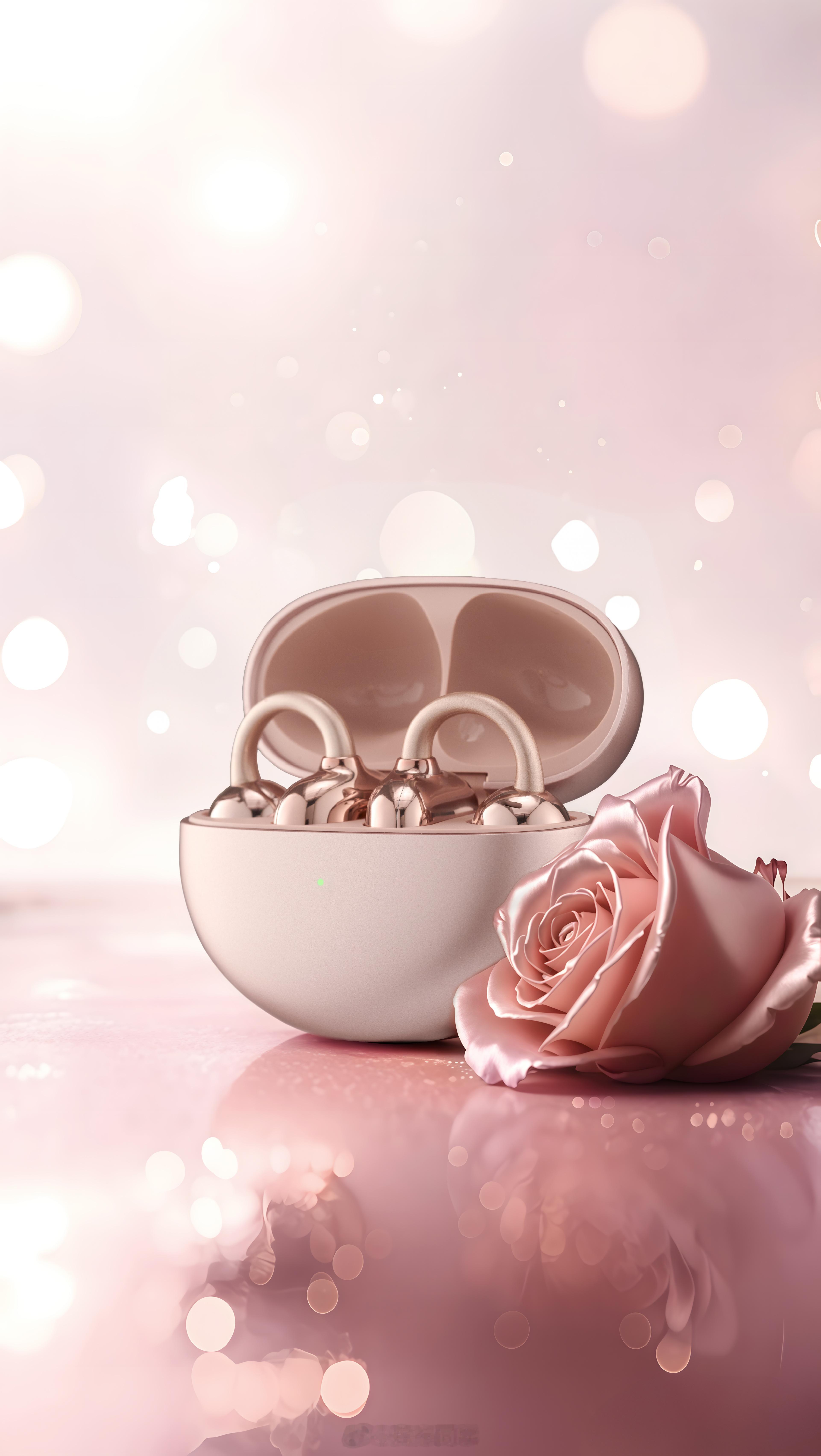 浪漫三月，女神节将至，华为FreeClip 耳夹耳机推出了新款玫瑰金色，犹如春风