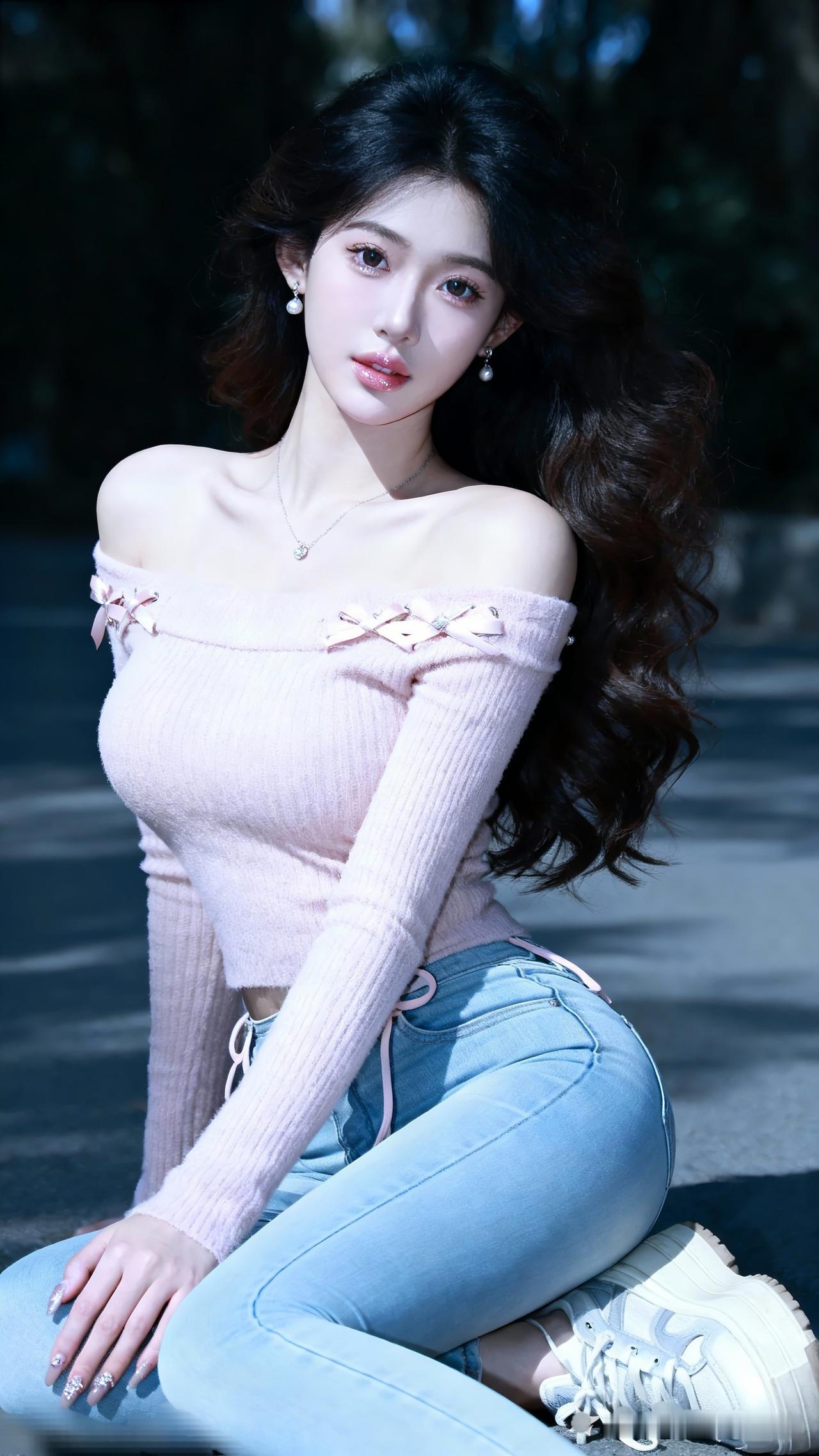 玉人倚树坐，春光满面来。什么年龄段的女人最有女人味? 甜美少女风穿搭，粉色毛衣+