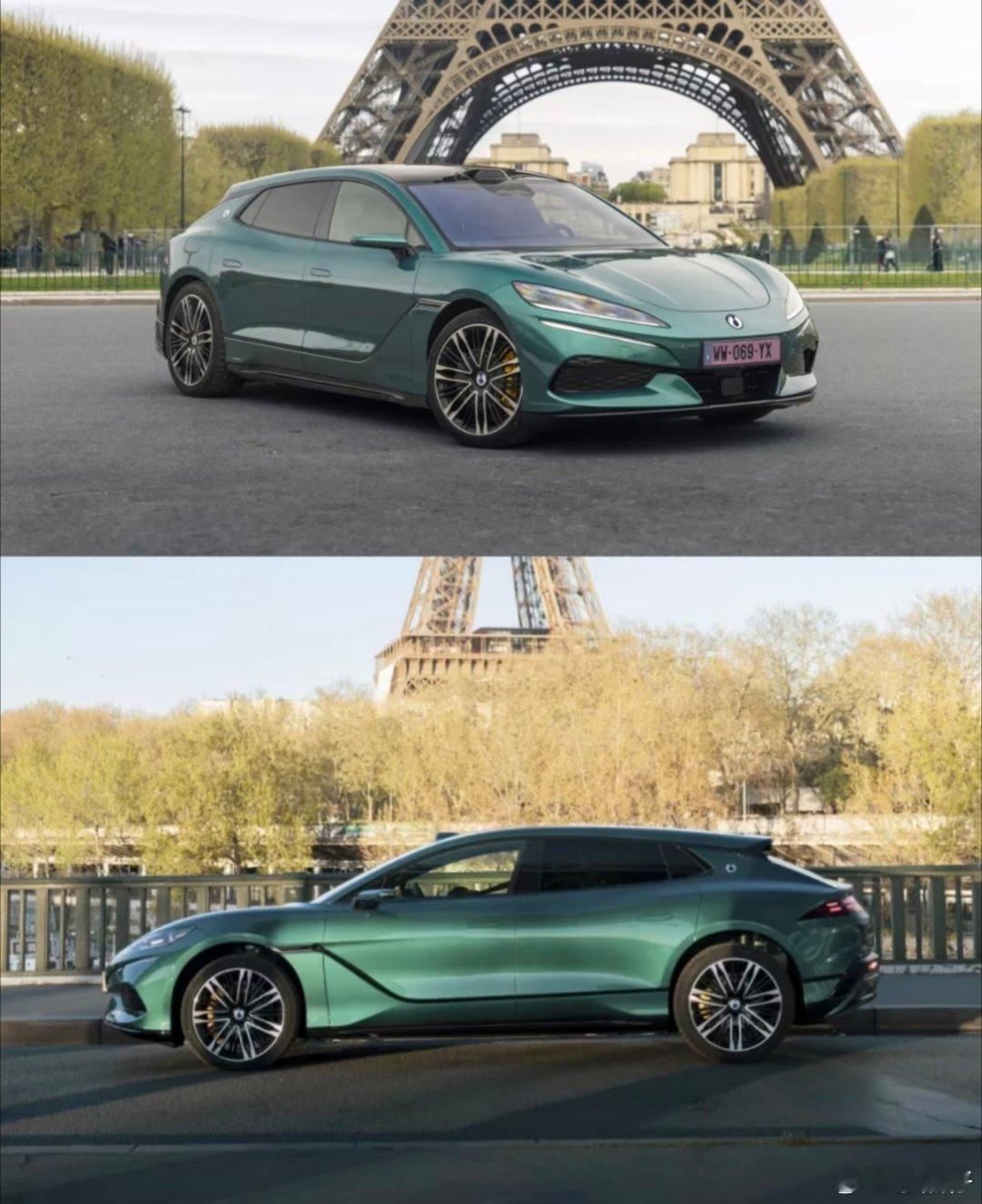 腾势Z9GT跟艾菲尔铁塔合上影了，也是正式发布了，纯电卖11.5万欧，折合91万