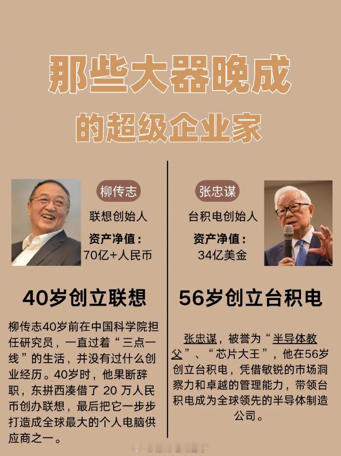 那些大器晚成的超级企业家，很值得学习... 
