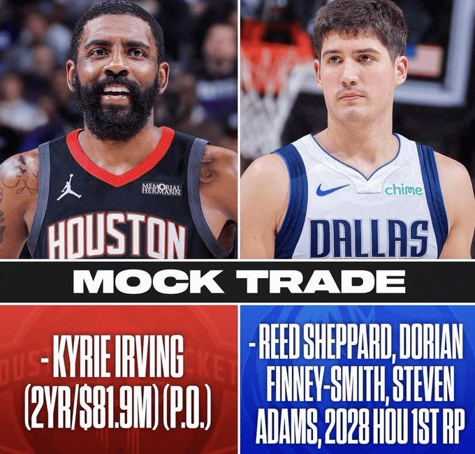 火记晒模拟交易:欧文再次联手KD，独行侠得到谢泼德+DFS+28年首轮

今日，