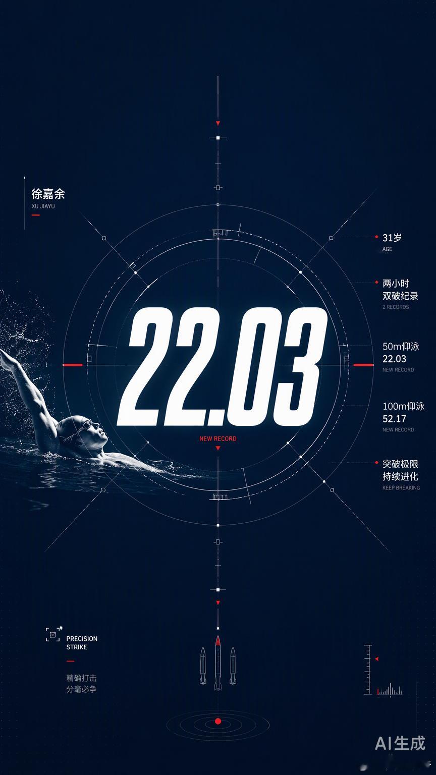 31岁，22秒03。徐嘉余在全国游泳锦标赛上刷新世界纪录，这不是热血漫式的逆袭，