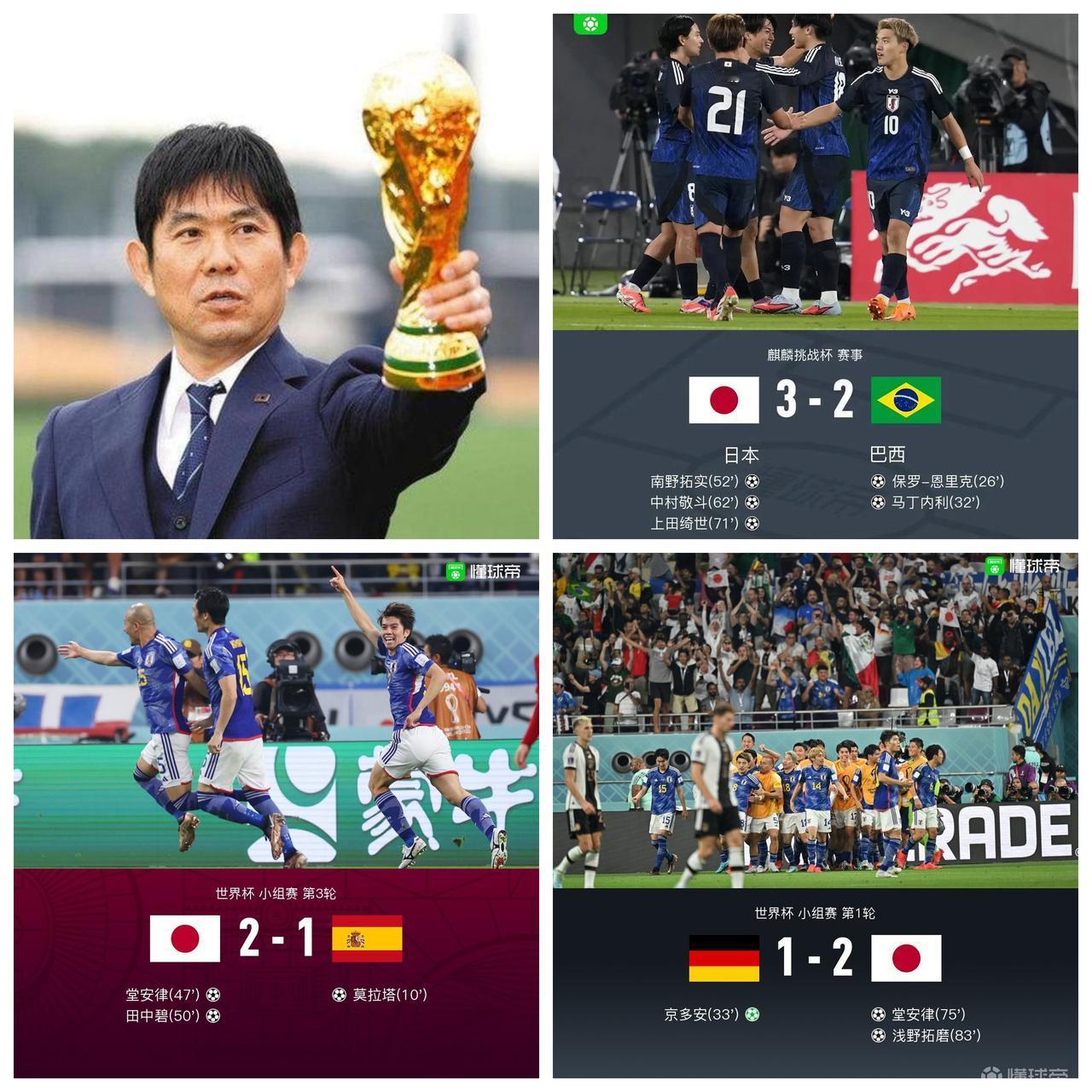 森宝一：还有谁？世界杯的德国西班牙我都能灭，友谊赛落后巴西2球，逆转小意思啦。