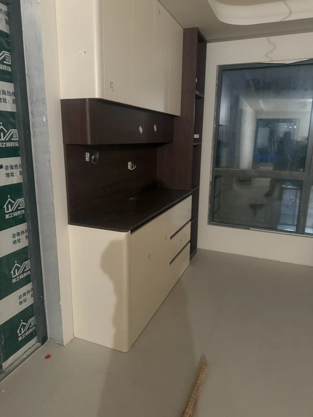 奶油中古餐边柜不错不错