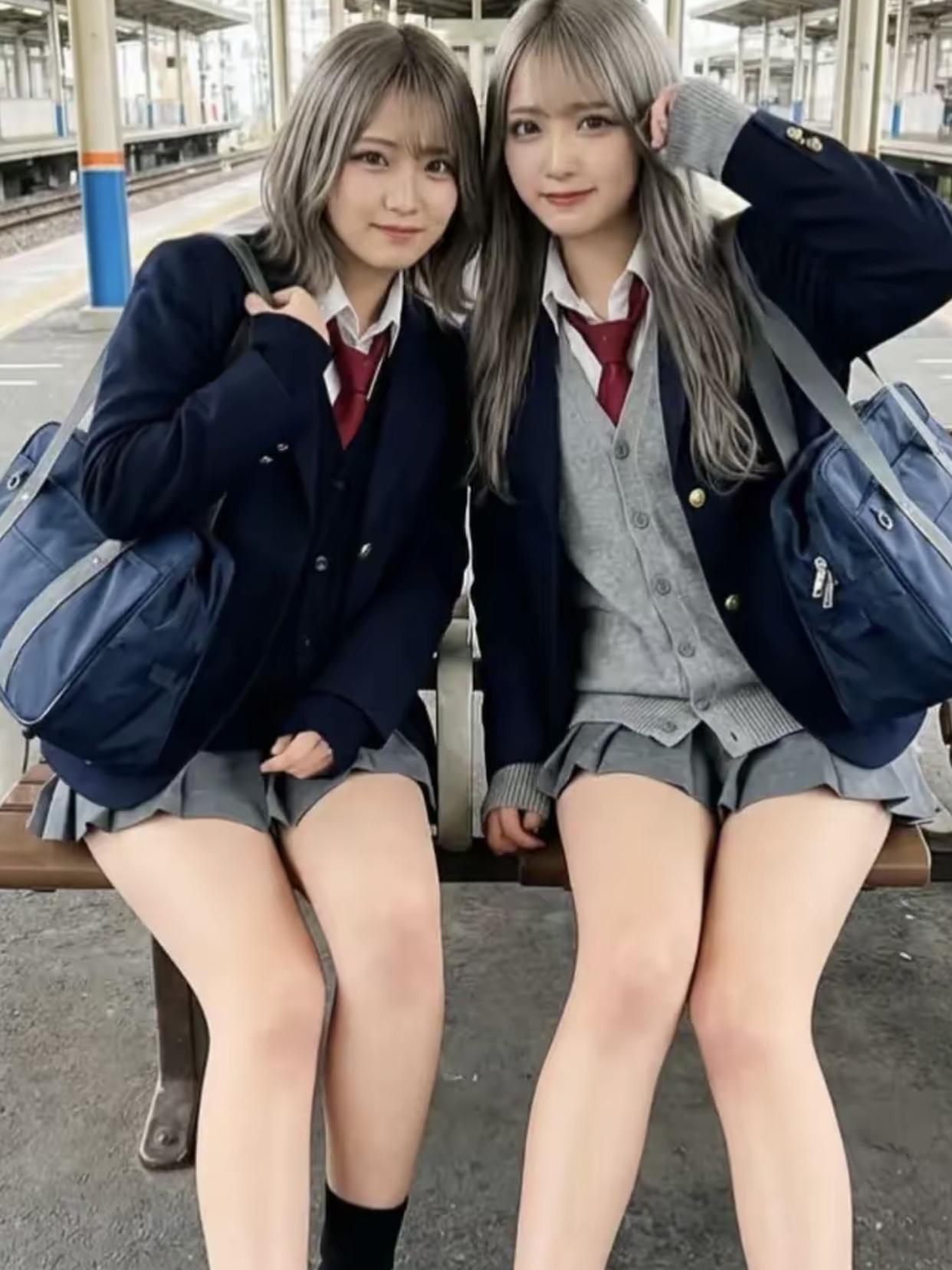 日常里的JK自拍，最是动人。没有刻意摆拍，只有随性自然的元气模样。穿着制服的少女