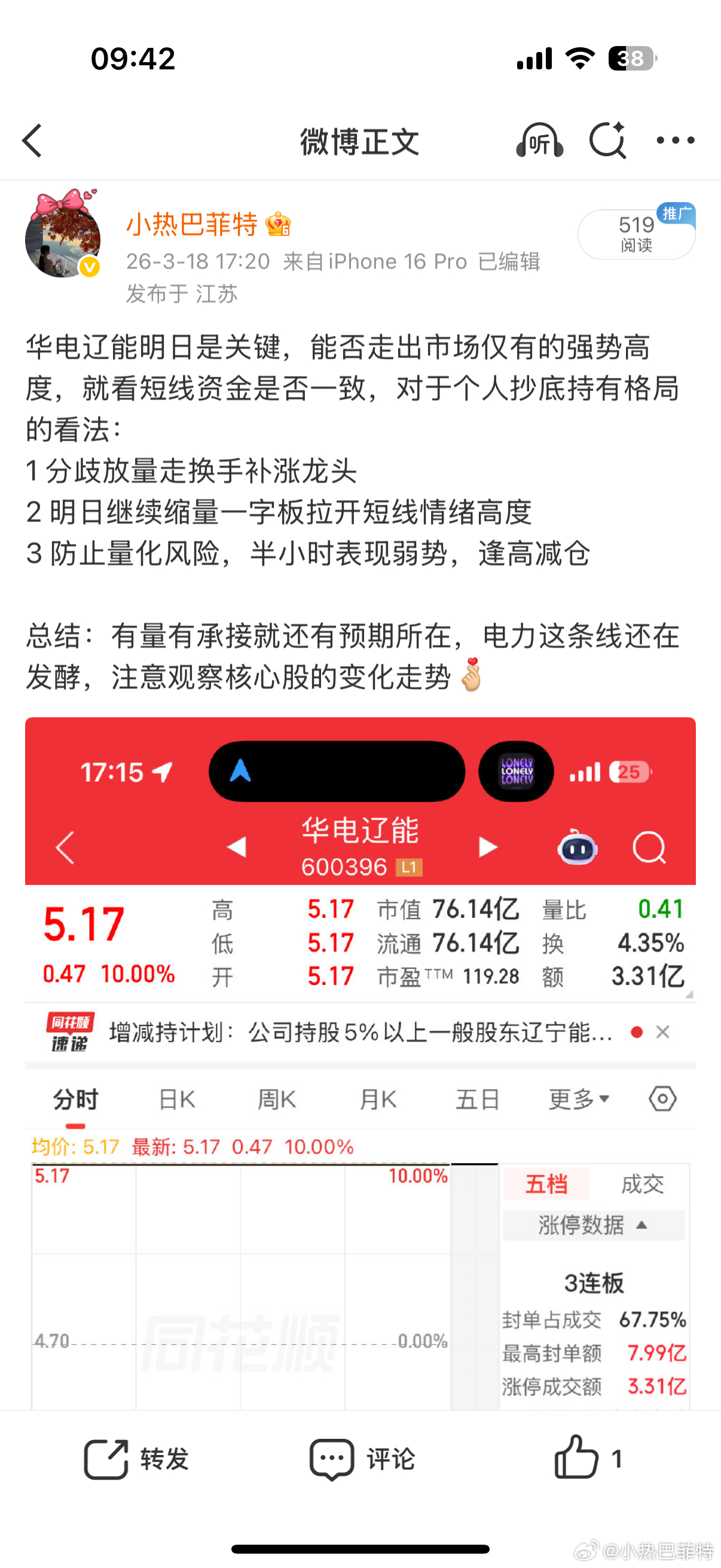 一周连续5个涨停板，马年马到成功🏅$华电辽能 sh600396$ 短线这个位置