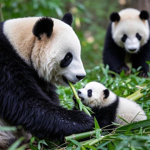熊猫的人生哲学：
有吃有喝，有树能爬，
不卷不内耗，没事睡大觉。
管它世间纷纷扰