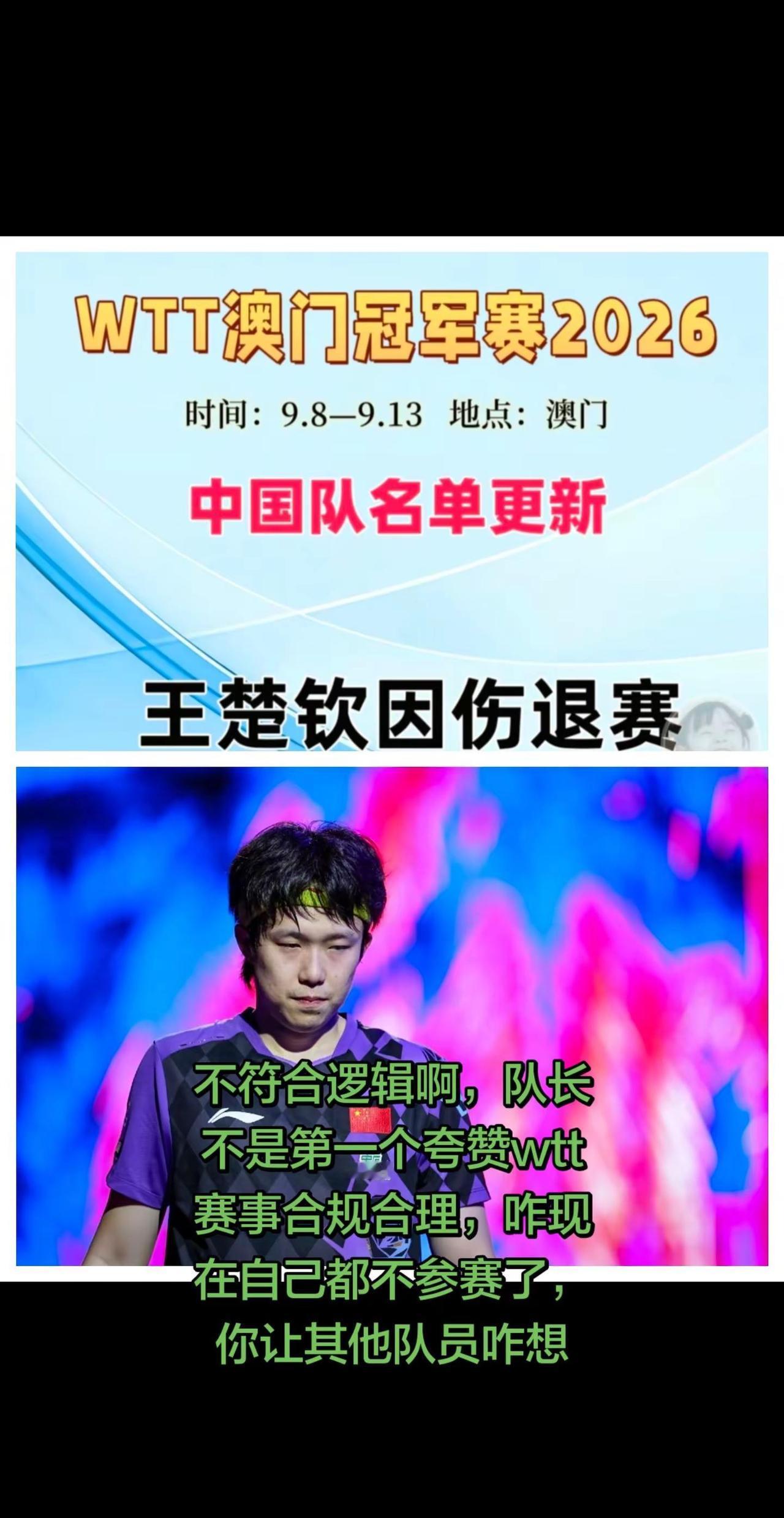 队长咋又退赛了，起初你不是第一个夸赞wt