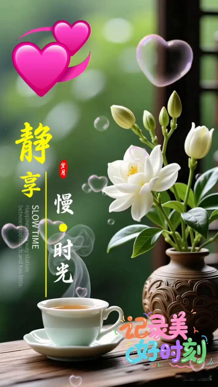 记录美好。
早安。阳光，笑容，永远灿烂。友谊，情感，一生不变。惦记，思念，天天不