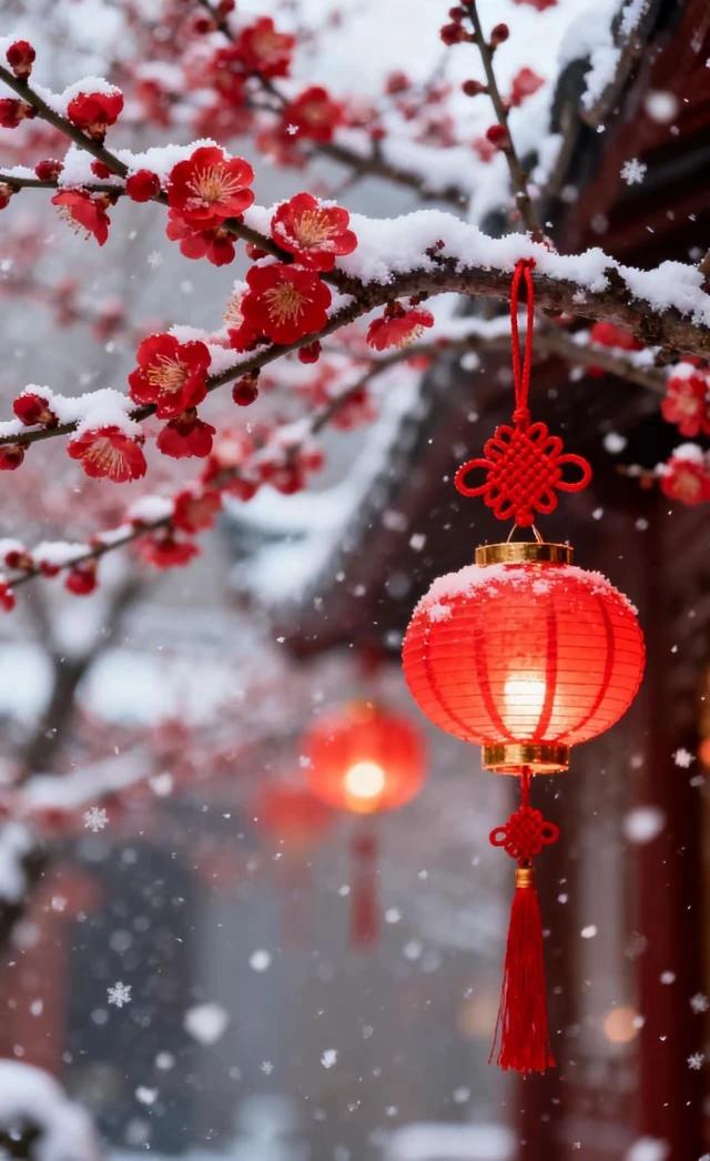 上联：雪吻梅花笑
下联：凌寒盈暗香