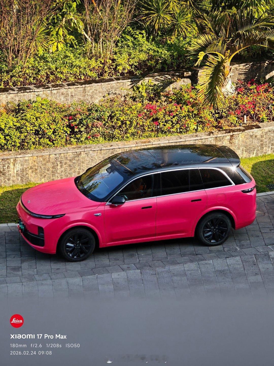 理想这车的颜色很鲜艳嘛 