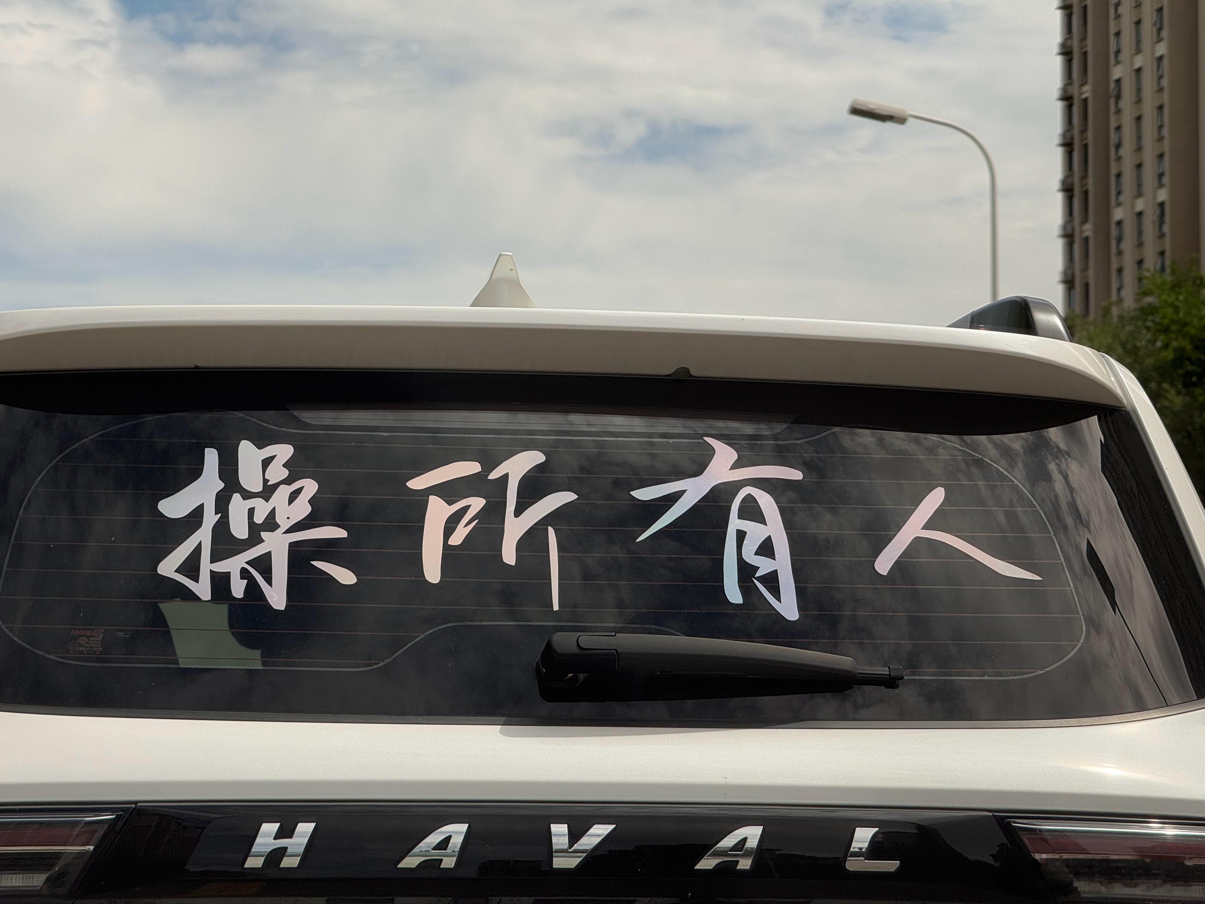 一抬头吓一跳不是……车主多少有点压抑吧关键还要向全世界宣布建议撕了吧[允悲]  