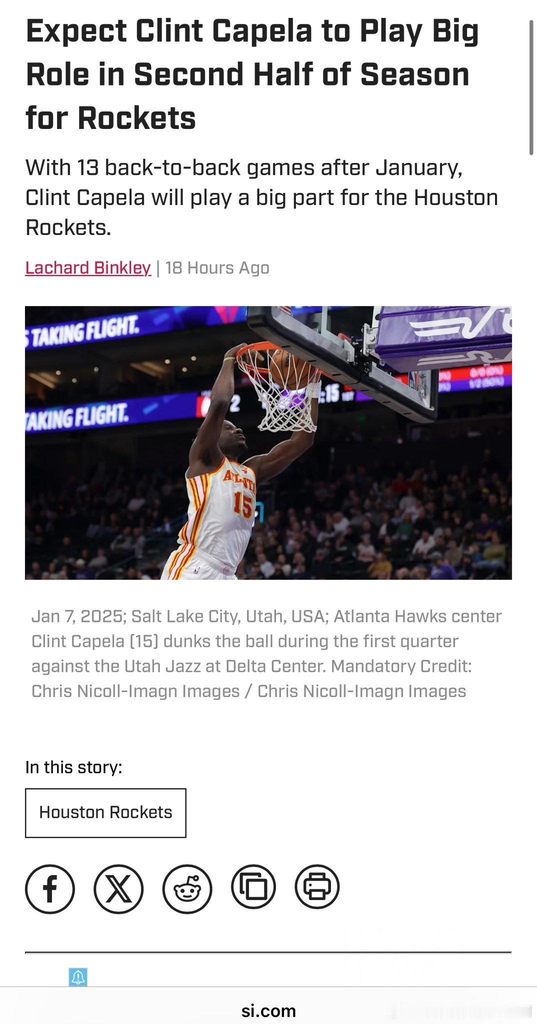 NBA[超话]  Binkley：火箭队的 14 场背靠背的比赛中有 13 场是