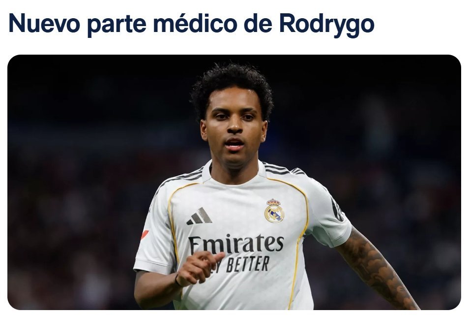 #罗德里戈手术成功# 皇马官方发布伤情更新，罗德里戈已经成功接受手术，接下来将进