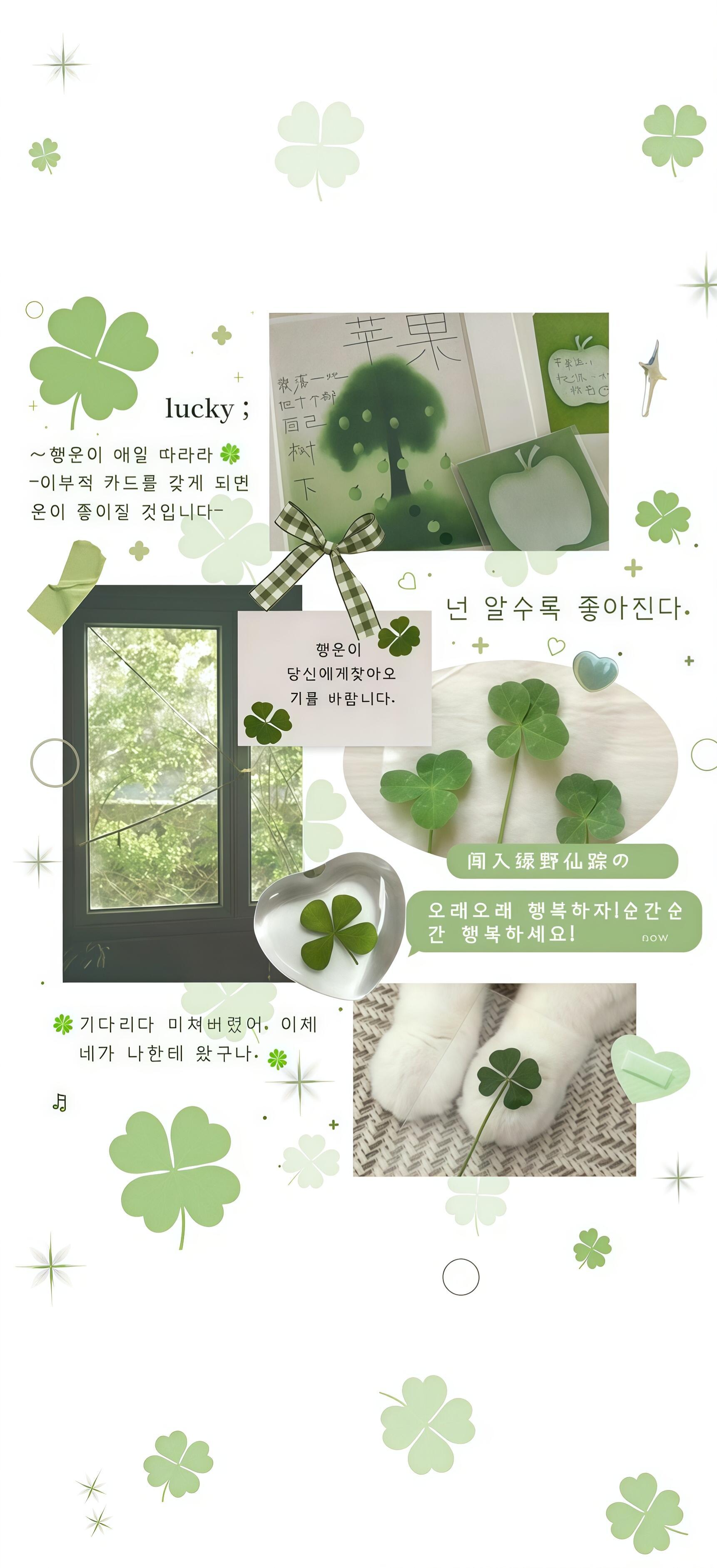 𝐒𝐡𝐚𝐫𝐞｜幸运四叶草壁纸🌱 𝜗𝜚💭ᝰ.ᐟ🍀 ' 