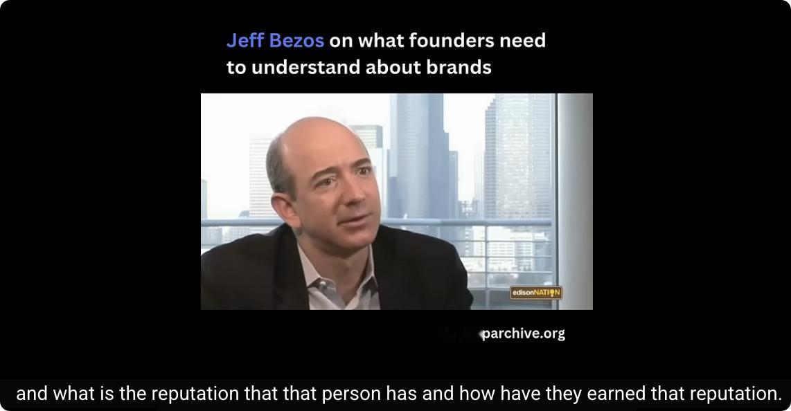 亚马逊创始人贝佐斯：你不能直接要求别人信任你，只能通过一步一个脚印，做出承诺并兑